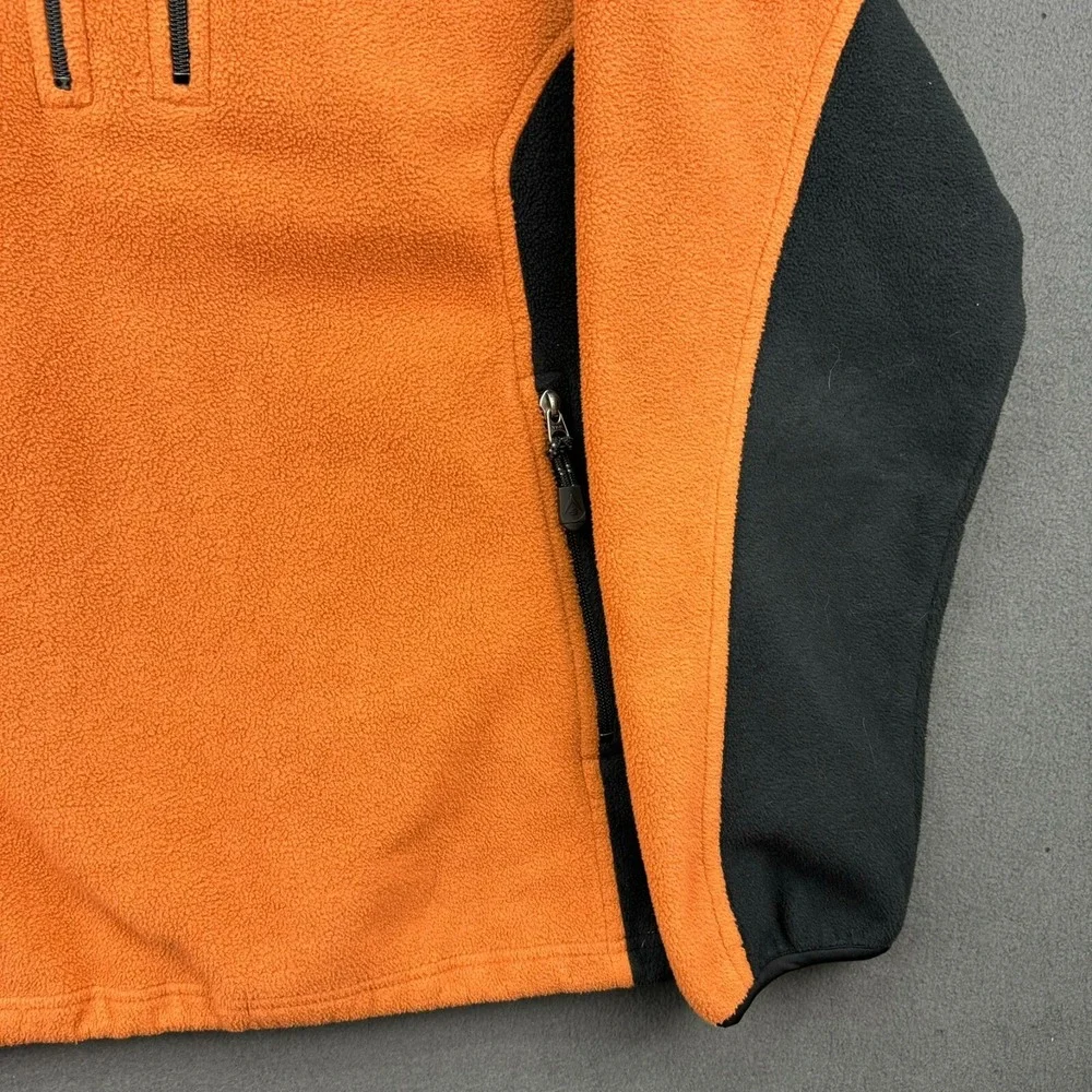 Sherpa Jacket Mens XL Orange & Black Adventure Gear Fleece Long‎ Sleeve Polartec